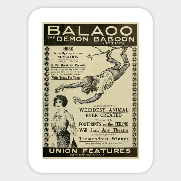 Balaoo the Demon Baboon Sticker by FilmCave